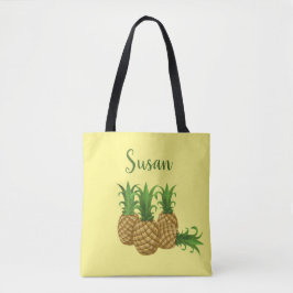 Tropische Ananas Gelbtüte Personalisiert Tasche