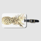 Tropische Ananas Gepäckanhänger (Vorderseite (Horizontal))