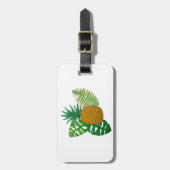 Tropische Ananas Gepäckanhänger (Vorderseite vertikal)