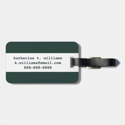 Tropische Ananas Gepäckanhänger (Rückseite horizontal)