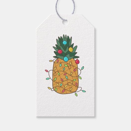 Tropische Ananas Geschenkanhänger (Vorderseite)