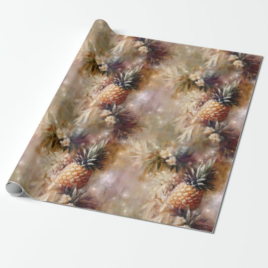 Tropische Ananas Geschenkpapier (Ungerollt)