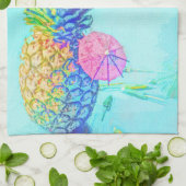 Tropische Ananas Geschirrtuch (Gefaltet)