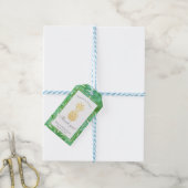 Tropische Ananas-Gold-Liebesmarken Geschenkanhänger (Mit Garn)
