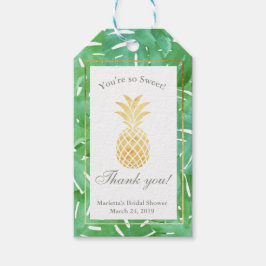 Tropische Ananas-Gold-Liebesmarken Geschenkanhänger