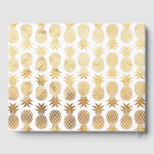 Tropische Ananas-Goldhochzeit Gästebuch (Rückseite)