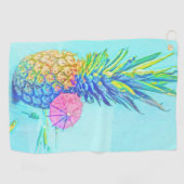Tropische Ananas Golfhandtuch (Horizontal)