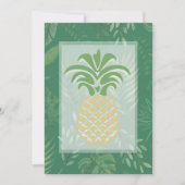 Tropische Ananas-Herzen Hochzeiten Einladungen (Vorderseite)