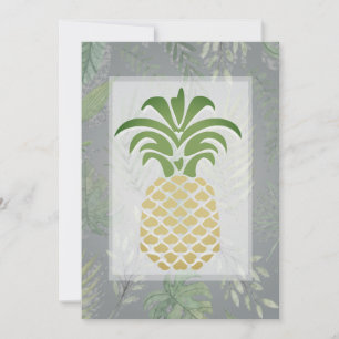 Tropische Ananas-Herzen Hochzeiten Einladungen