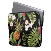 Tropische Ananas-Hibiskus-Blume Laptop-Sieb Laptopschutzhülle (Vorderseite Links)