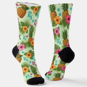 Tropische Ananas, Hibiskus & RX Pharmacy Socken