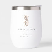 Tropische Ananas-Hochzeit in Urlaubsort Gefallen (Links)