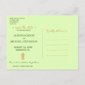 Tropische Ananas Hochzeit rett Date Foto Ankündigungspostkarte (Rückseite)