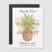 Tropische Ananas Hochzeit retten das Datum Magnetkarte (Vorne/Hinten)