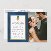 Tropische Ananas Hochzeit retten Datum Ankündigung (Vorne/Hinten)