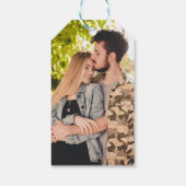 Tropische Ananas Hochzeit rettet das Datum Geschenkanhänger (Rückseite)