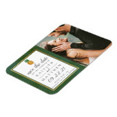 Tropische Ananas Hochzeit rettet das Datum Magnet (Linke Seite)