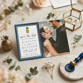 Tropische Ananas Hochzeit rettet das Datum Save The Date