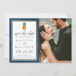Tropische Ananas Hochzeit rettet das Datum Save The Date
