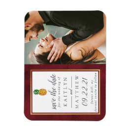 Tropische Ananas Hochzeit speichern das Date Magne Magnet
