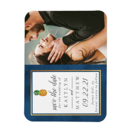 Tropische Ananas Hochzeit speichern das Date Magne Magnet