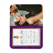 Tropische Ananas Hochzeit speichern das Date Magne Magnet (Vertikal)