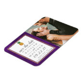 Tropische Ananas Hochzeit speichern das Date Magne Magnet (Linke Seite)