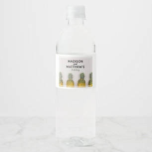 Tropische Ananas-Hochzeit Wasserflaschenetikett