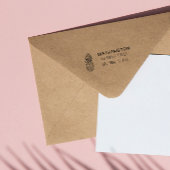 Tropische Ananas-Individuelle Name-Rücksendeadress Permastempel