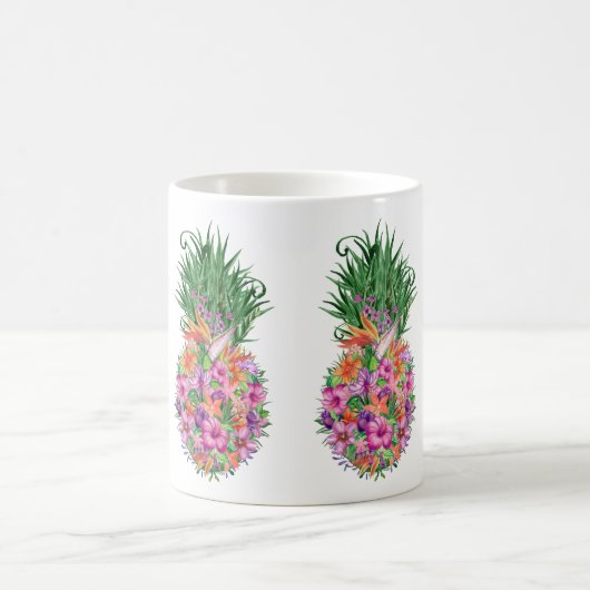 Tropische Ananas Kaffeetasse (Mittel)