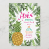 Tropische Ananas Kinderdusche Einladung (Vorne/Hinten)