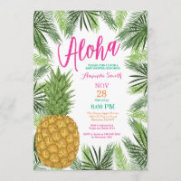 Tropische Ananas Kinderdusche Einladung
