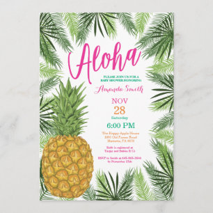 Tropische Ananas Kinderdusche Einladung
