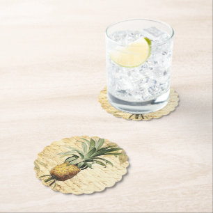 Tropische Ananas Kunst Untersetzer