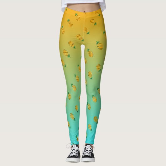 Tropische Ananas-Leggings Leggings (Vorderseite)