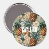 Tropische Ananas Magnet (Vorderseite/Rückseite)
