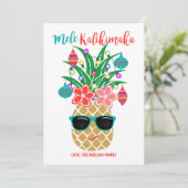 Tropische Ananas Mele Kalikimaka Weihnachten (Stehend Vorderseite)