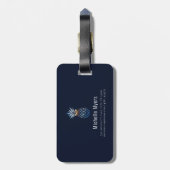 Tropische Ananas mit bearbeitbarem Hintergrund Gepäckanhänger (Rückseite vertikal)