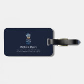 Tropische Ananas mit bearbeitbarem Hintergrund Gepäckanhänger (Rückseite horizontal)