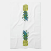 Tropische Ananas mit blauen und grünen Blätter Geschirrtuch (Vertikal)
