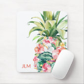 Tropische Ananas mit Ihrer Monogramm Mousepad (Mit Mouse)
