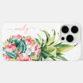 Tropische Ananas mit Namen Case-Mate iPhone Hülle (Rückseite (Horizontal))