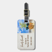 Tropische Ananas mit Sonnenbrille Gepäckanhänger (Vorderseite vertikal)