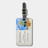 Tropische Ananas mit Sonnenbrille Gepäckanhänger (Vorderseite vertikal)