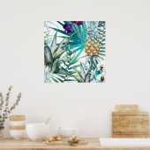 Tropische Ananas moderne Natur niedlich Poster (Küche)