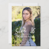 Tropische Ananas Modernes Foto Süß 16 Party Einladung (Vorderseite)