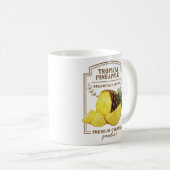 Tropische Ananas, ökologisch angebaut Kaffeetasse (VorderseiteRechts)