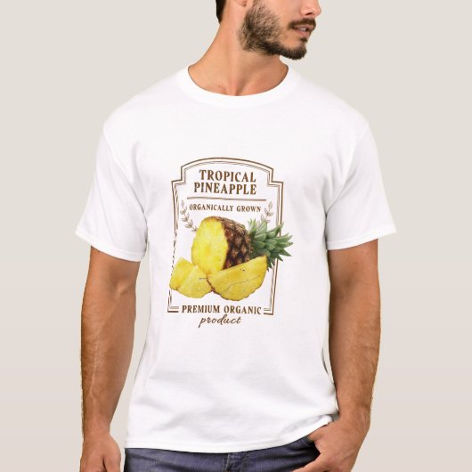 Tropische Ananas, ökologisch angebaut T-Shirt (Vorderseite)