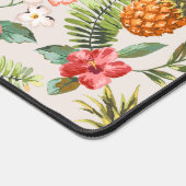 Tropische Ananas Palm Blätter Blume Muster Schreibtischunterlage (Ecke)