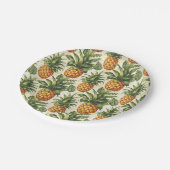 Tropische Ananas Papier Teller Party Tableware (Schrägansicht)